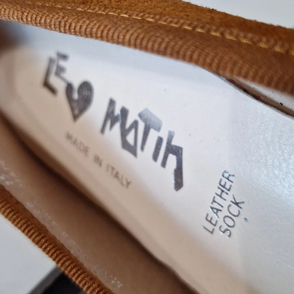 Le Matin Brown Suede Leather Preppy Almond Toe Office Slip On Flats Size 38 - Picture 8 of 11